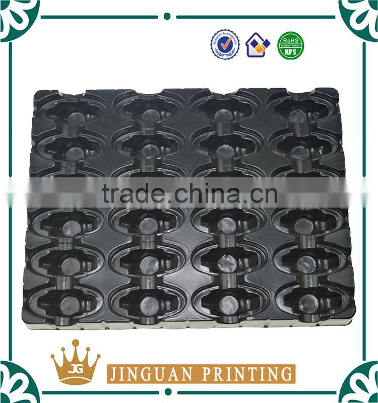 ESD plastic blister packaging tray with dividers for electronic component
