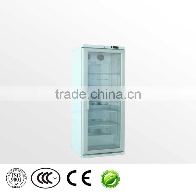 Best price upright medical freezer showcase display freezer for sale glass door freezer