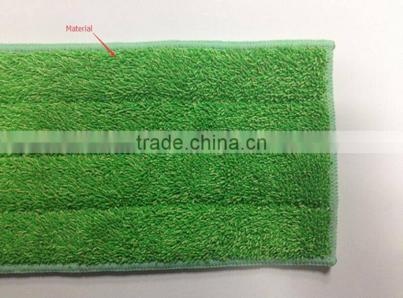 blue stripe microfiber mop with pocket backing