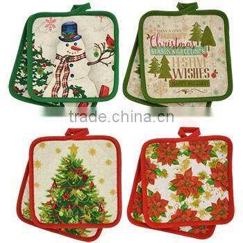 Fabric Oven Mitts,Home Christmas Lining - Heat Resistant Kitchen Potholder Microwave Oven Gloves
