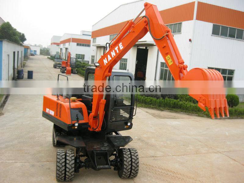 Hydraulic mini wheel excavator with XINCAI engine