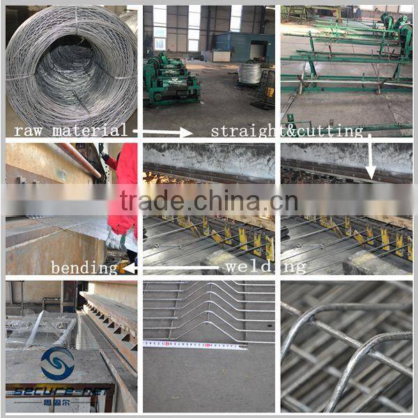 heavy duty razor barbed triangle bending welded wire airport fence with Y post