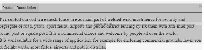 cheap price powerd coated 3d folded metal fencing