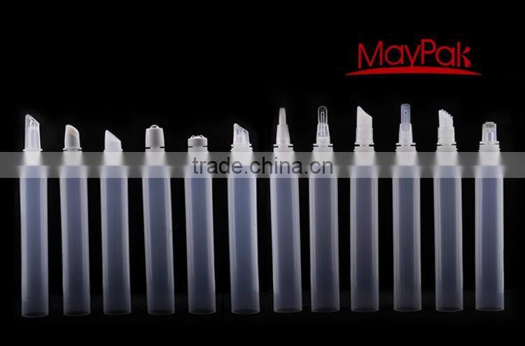 Roller tip plastic tube dispensers