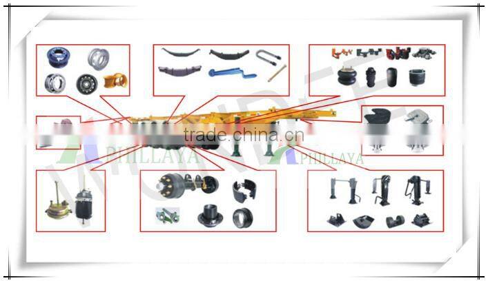 Phillaya semi trailer 2 axle 3 axle 20ton 30ton 40ton skeleton container utility trailer for sale