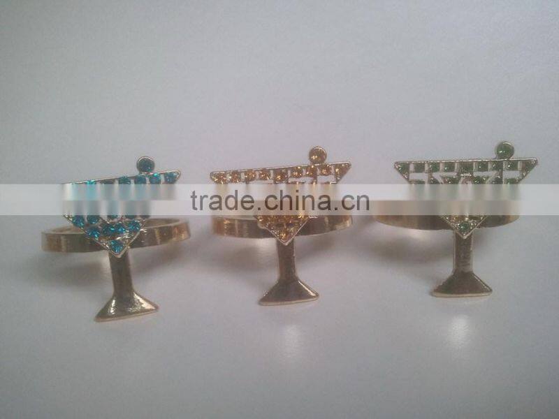 jewelled goblet napkin ring for dining table decoration