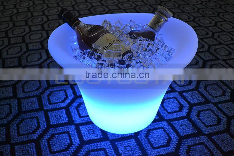 led light glowing win bucket/led ice bucket /led illuminated ice wine bucket