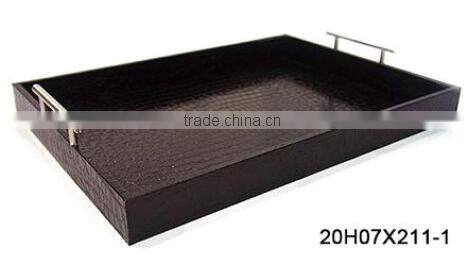 Popular Rectangular Tray with Two Metal Handles