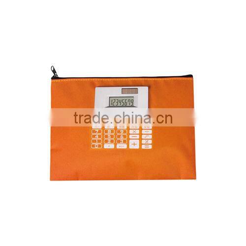 High quality pencil bag with electronic calculator