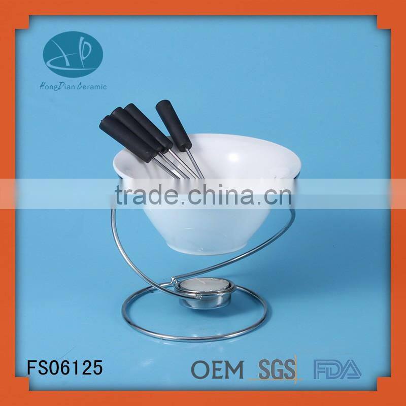 ceramic chocolate fondue cup,mini fondue cup