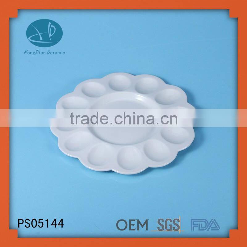 serving tray,ceramic egg base,porcelain egg plate