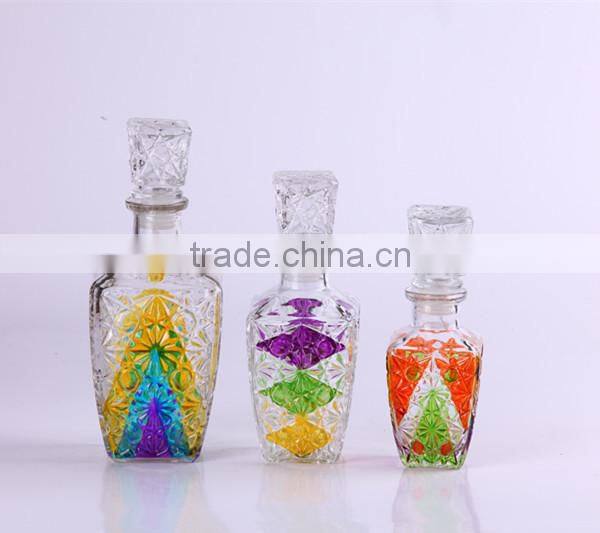 1000ml round glass milk bottle with spray