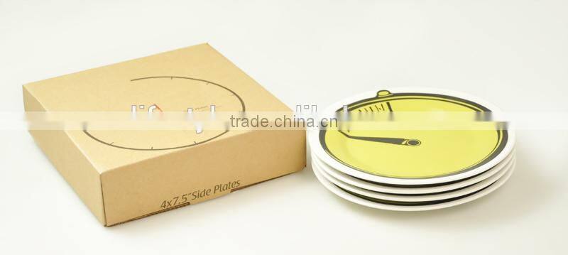 Set of 4pcs porcelain plate with hat box-4