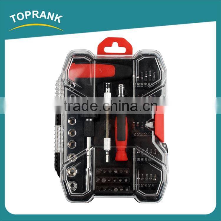 61pcs small hand tool T handle ratchet screwdriver set