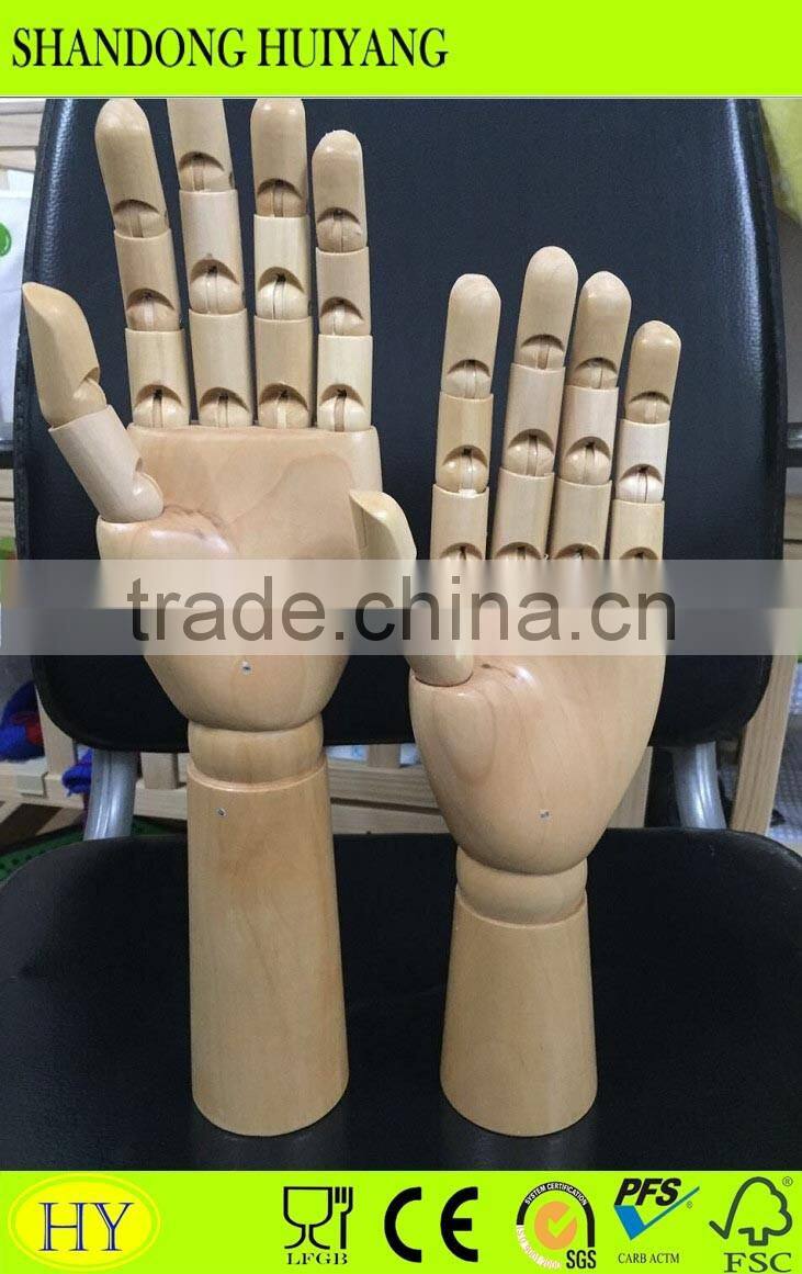 Display flexiable holder versatile hot sale wooden mannequin wooden hand