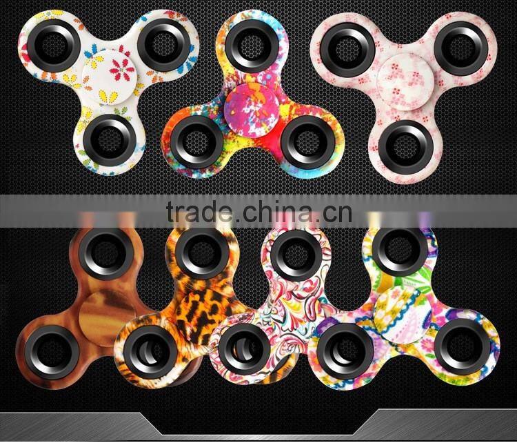 2017 New EDC Tri-Spinner Fidget Toys Camouflage Pattern Hand Spinner