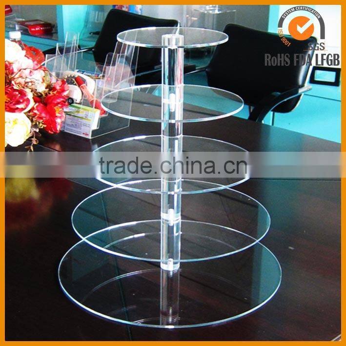 4 Tier Round Acrylic Cupcake Maypole Stand