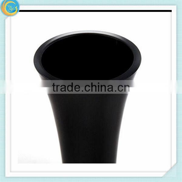 antique black glass vase ,long stem glass flowers,vase for wedding decoration