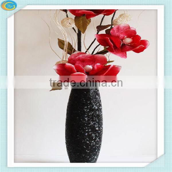 Black glass vases