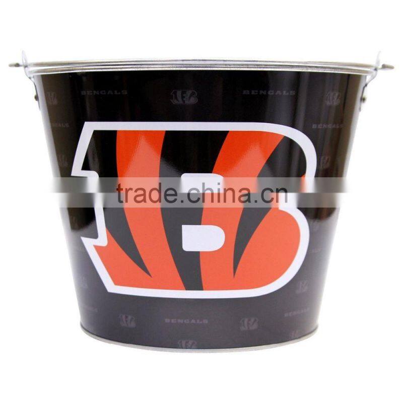 Newest Metal Beer Bucket Ice Barrel Decoration Pail With Attractive Printing