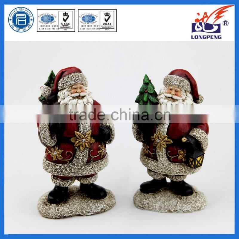 Polyresin Christmas Ornament Santa Claus Figure