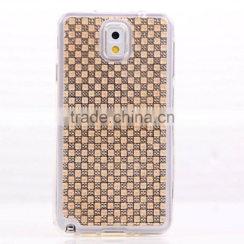 TPU new design diamond stone phone case for Samsung NOTE 3