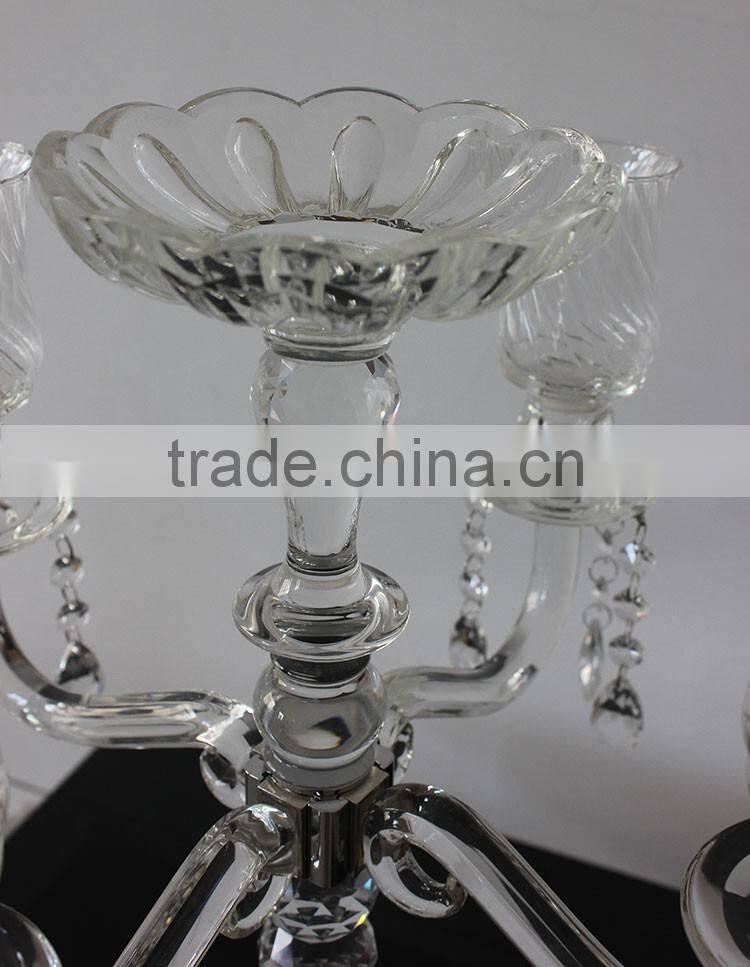 Jingyage crystal candelabra wedding centerpieces glass candelabra wedding