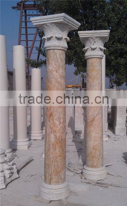 High quality house pillars designs roman marble pillar for sale