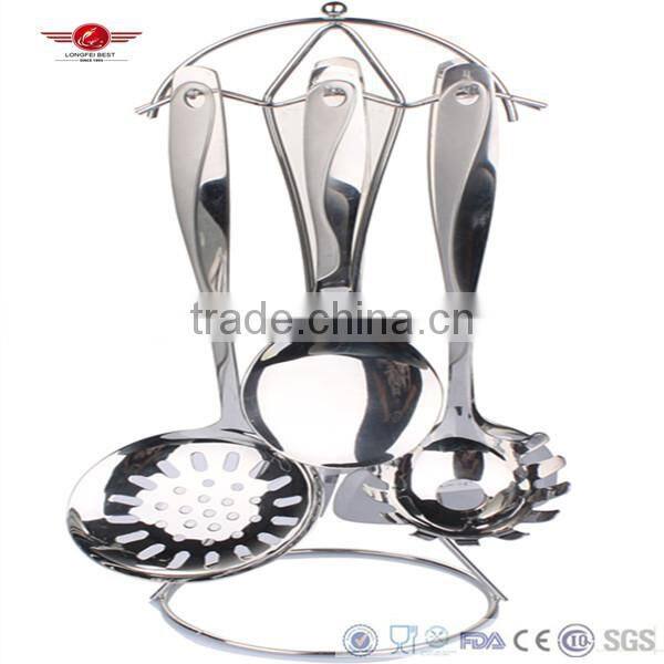 7pcs Stainless steel cookware set,S/S meat fork-spatula-spoon-egg rake set