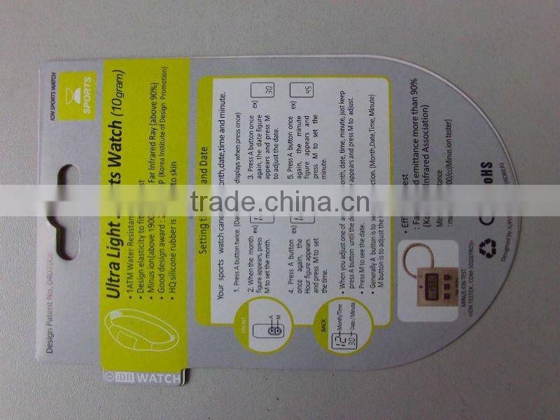 silicone ion sports watch silicone strap super thin silicone watch