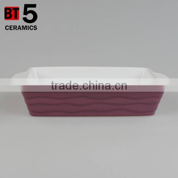 Ceramic Colorful Nice Oven Oblong Baking Tray