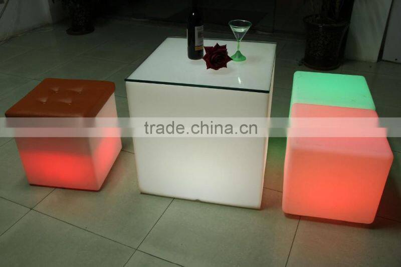 Night club lighting illuminated led cube table 80*80*80cm