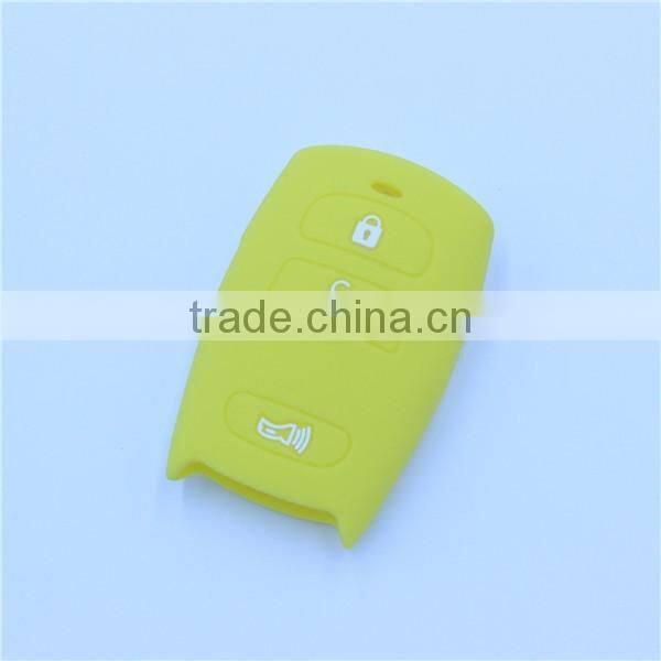 Fob silicone car key cover, key shell case for hyundai 3 buttons