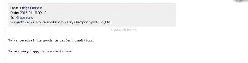 Hot CE approval 2016 hot sale Water Sports Training Snorkeling Equipment Anti-Fog Silicone Scuba Diving Mask Snorke