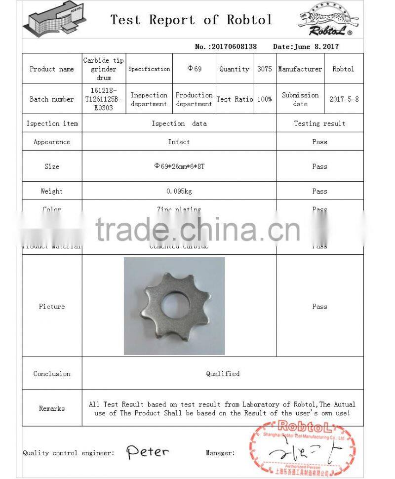 8T Scarifier cutter concrete tungsten carbide tip grinder drum complete assembly