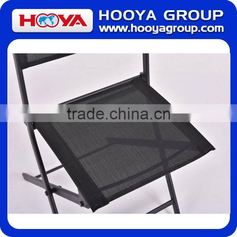 4pcs iron outdoor leisure folding chair,black,53CM*46CM*82CM
