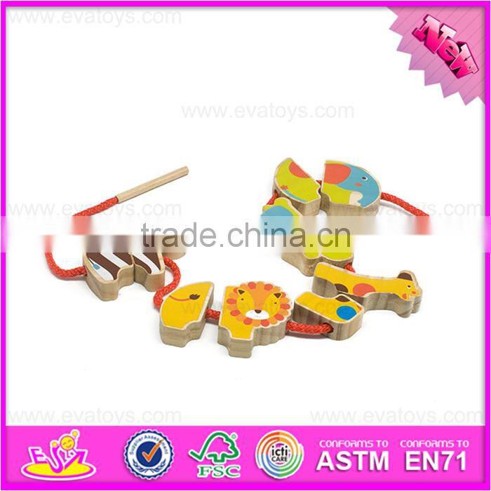 2016 new design wooden animal toy,hot sale wooden animal toy W11E057