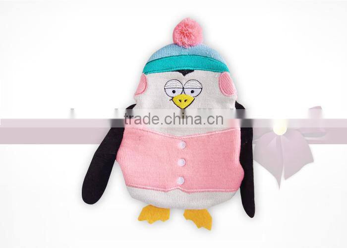 Knitted hot water bottle cover Christmas gift