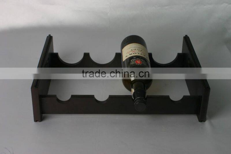 Black varnish new design wooden wine stand