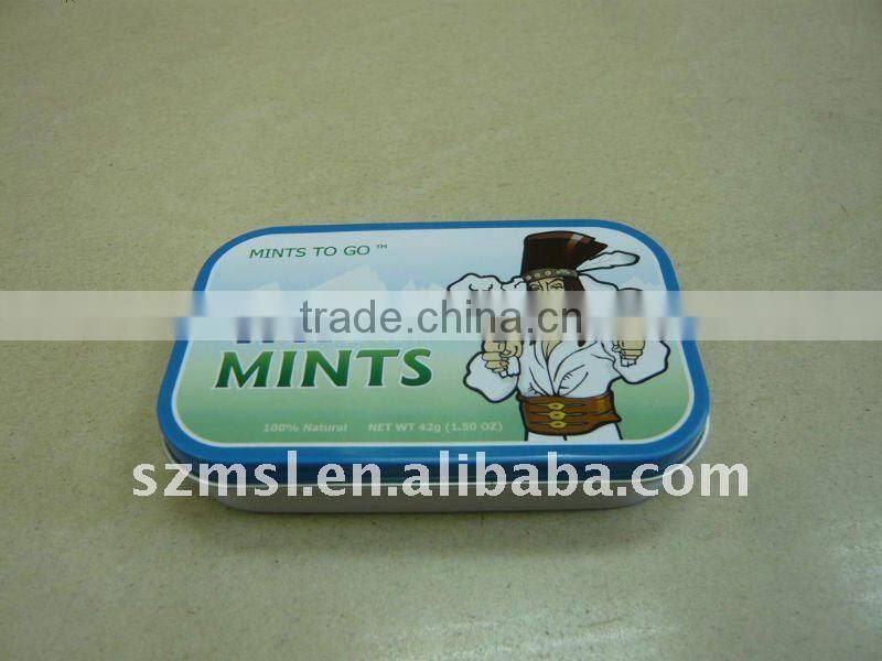Candy Tin with Hinged Lid, Mint Case, Mint Tin Case