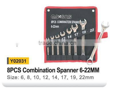 Y02031 8PCS 6-22MM combination spanner set