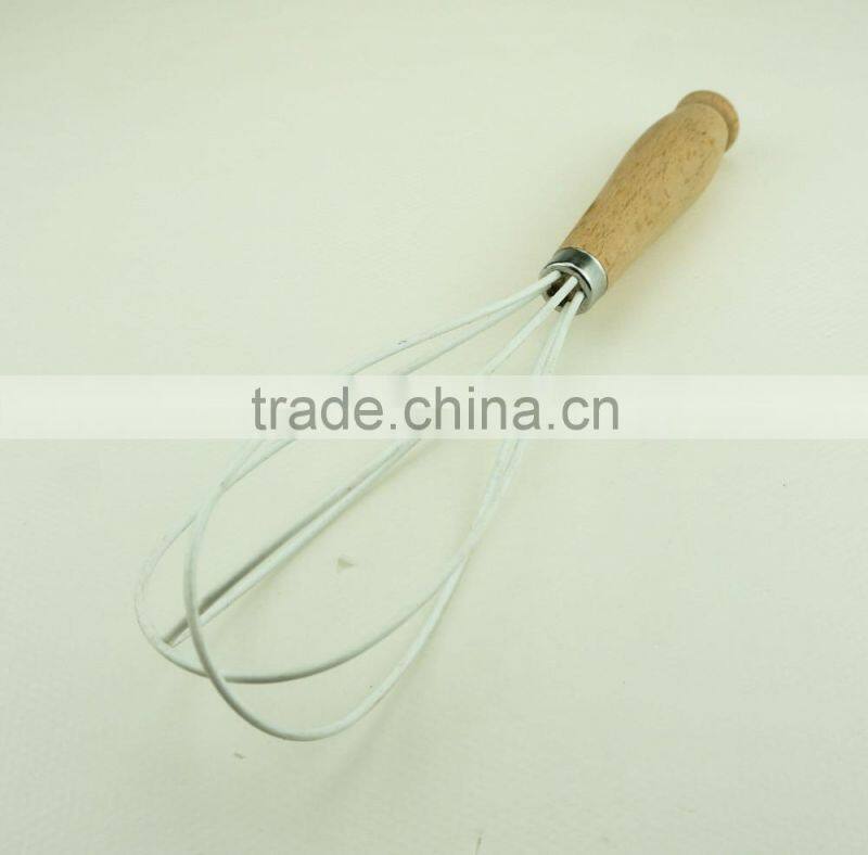 13043 Silicone coated Whisk with wooden handle