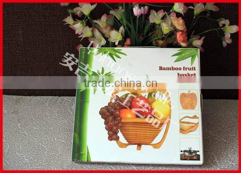 Apple shape Chinese bambooo crafts fruit basket