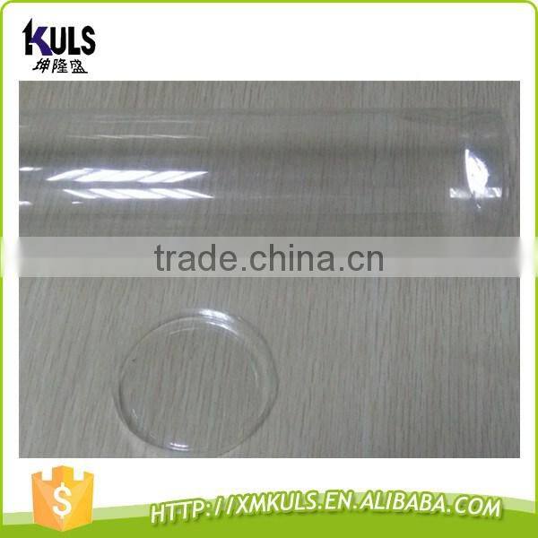 Factory supply Plastic with cap clear Cylinder tube for storage PVC pipe packing