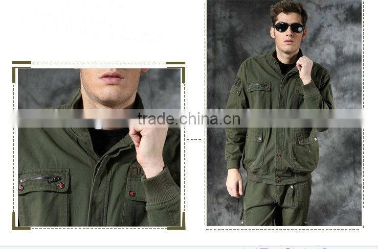 Fashional Army Green Stand Collar Military Uniform