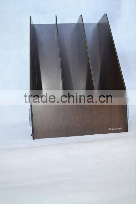 2016 new design customed Office supplies wooden office magazine file boxes / holders / organizers for document files