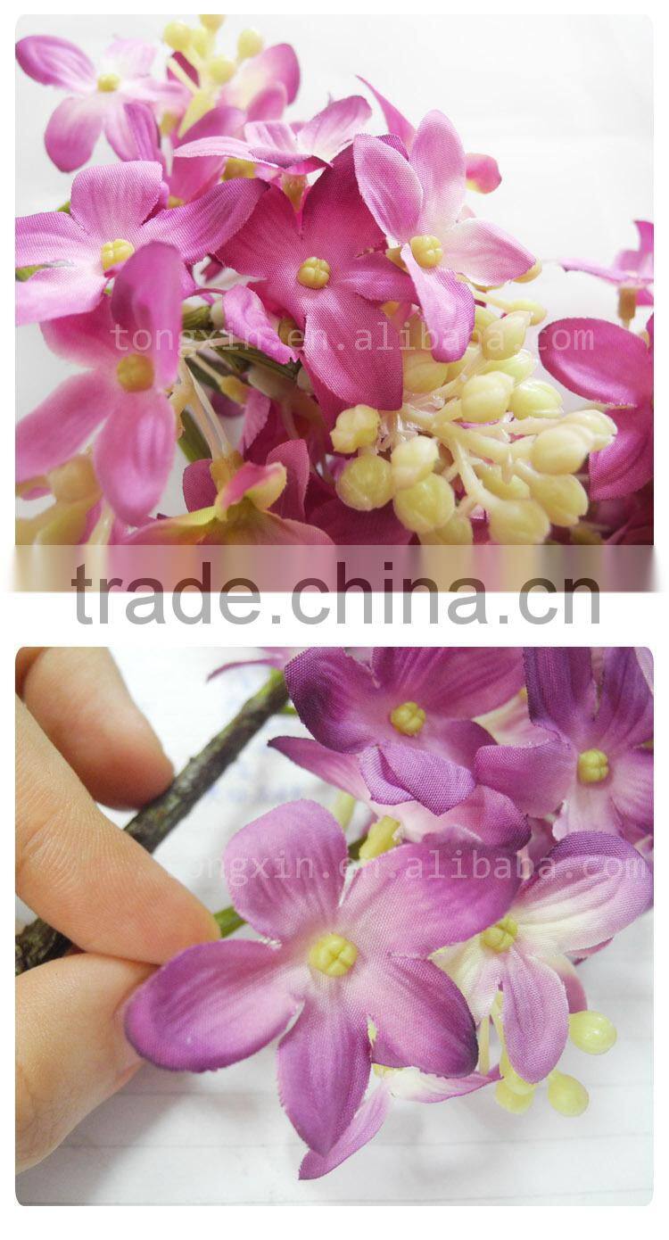 fabric wholesale silk cloth flower for home and wedding decoration artificial lilac flowers