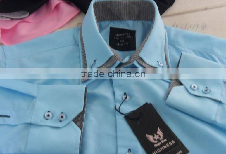 New designer 2014 fit casual slim shirt fashion designs man shirts