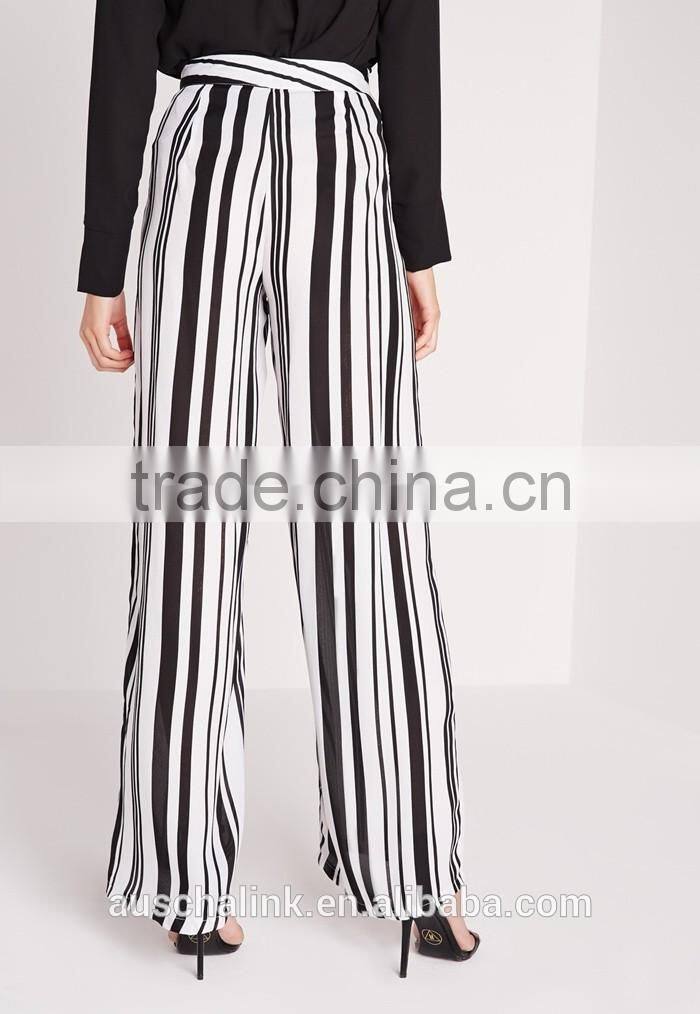 elegant design custom vertical stripe pants OEM service