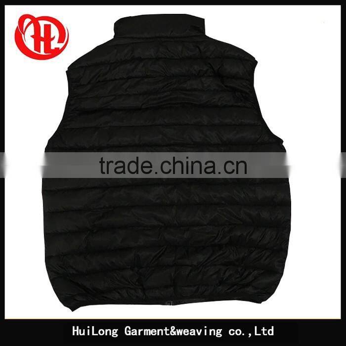 Nylon fabric men winter waistcoats warm vest for men